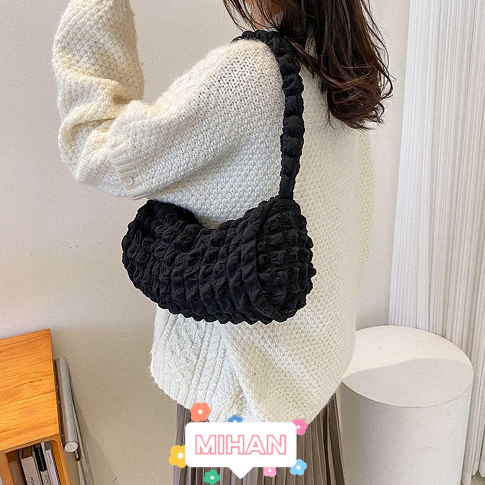 MIHAN1 Túi Đeo Vai / Kẹp Nách Màu Trơn Thời Trang Cho Nữ