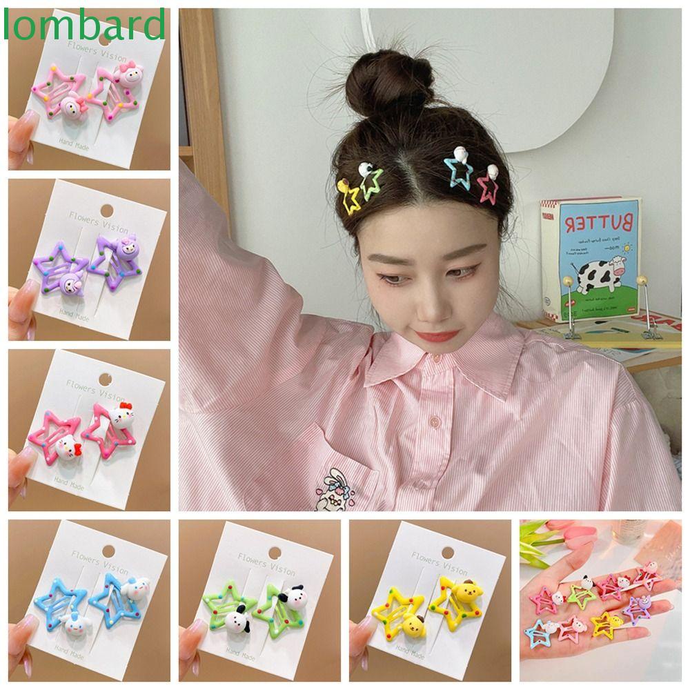 Kẹp Tóc Mái Ngang Hình Mèo Cinnamoroll / Mèo / Ngôi Sao Dễ Thương Cho Bé