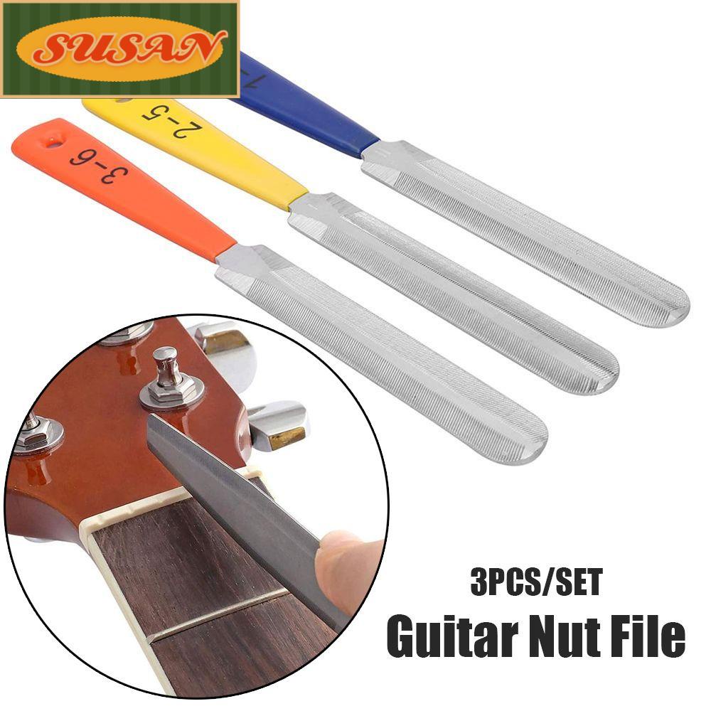 SUSANS Set 3 Dụng Cụ Mài Giũa Đánh Bóng Đàn Ghi Ta