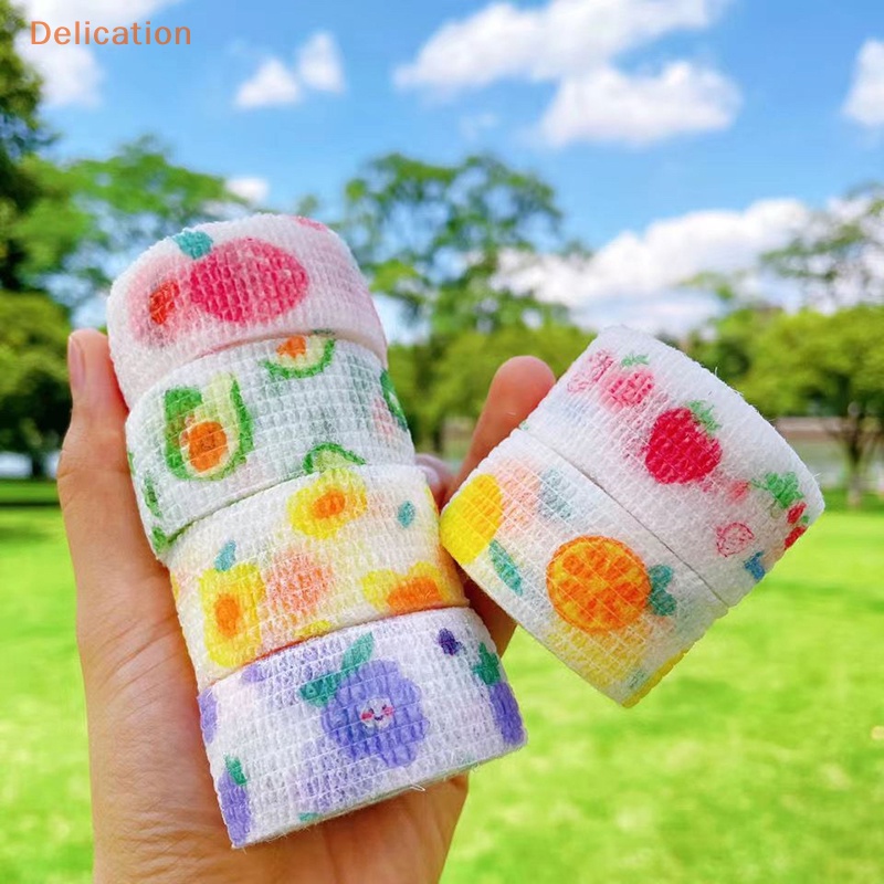 Set 5 Miếng Dán Bảo Vệ Ngón Tay Tự Dính Bằng Vải Không Dệt Co Giãn In Hình Xăm Thể Thao