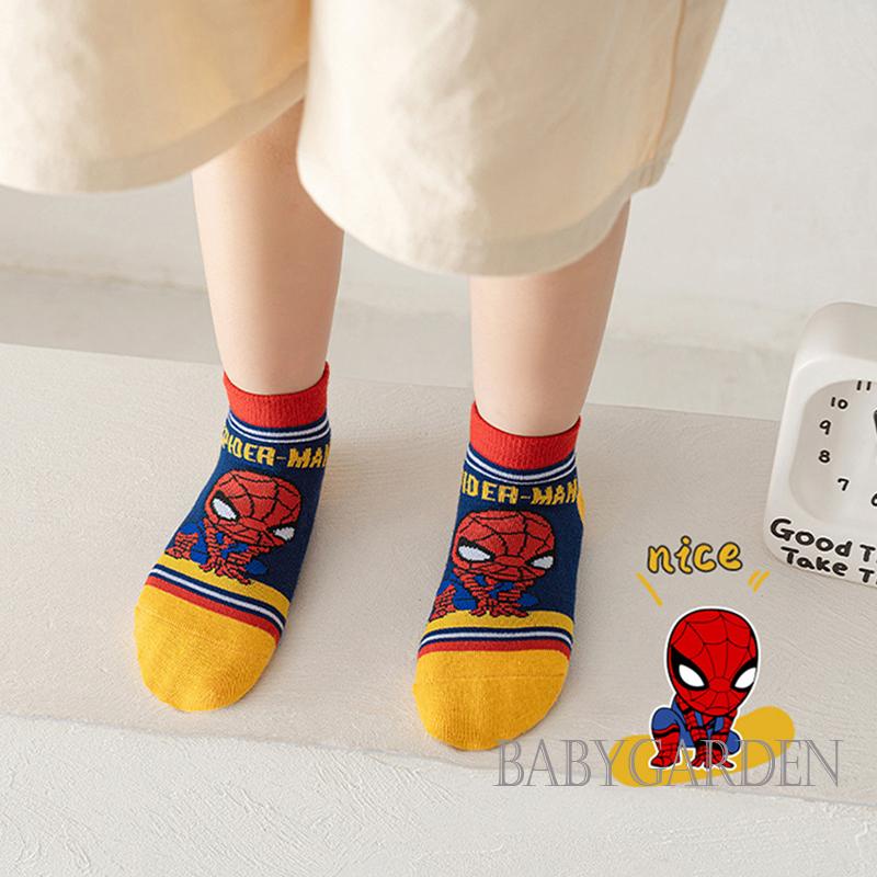 Set 5 Đôi Vớ Cotton Mềm Mại Họa Tiết Hoạt Hình Cho Bé 1-12 Tuổi