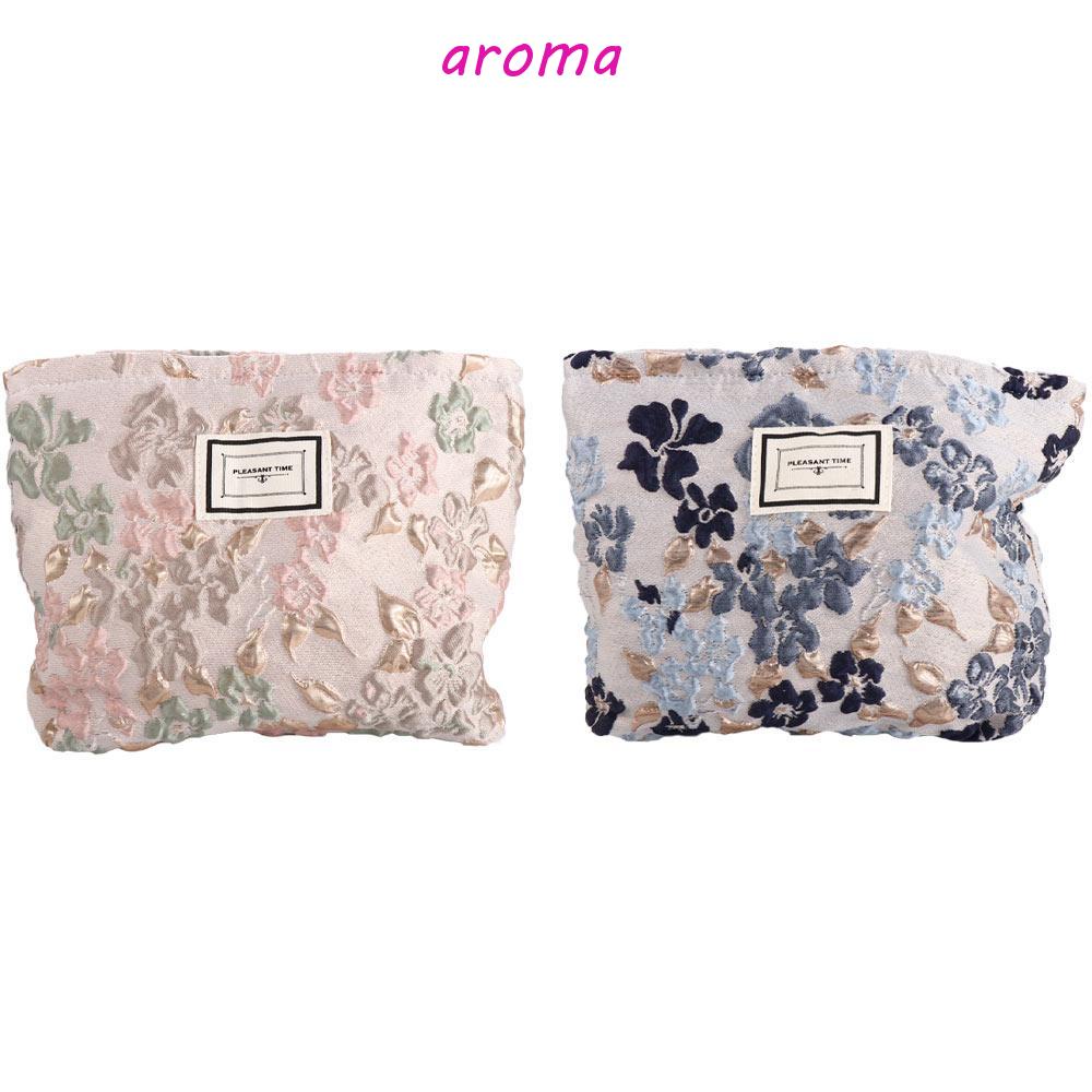AROMA Túi Đựng Mỹ Phẩm Cỡ Lớn In Hoa Đa Năng Thời Trang Cho Nữ