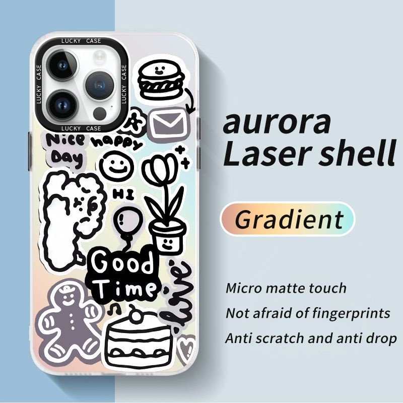 Ốp Điện Thoại Màu Laser Họa Tiết Chú Chó Trắng Dễ Thương Cho Iphone promax Xr12678Plus WMZ2 1314