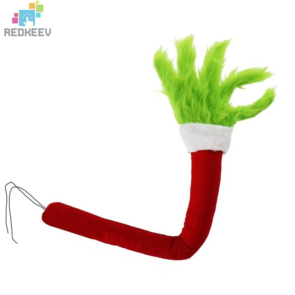Cánh Tay Quái Vật Bằng Lông Màu Xanh Lá Dùng Trang Trí Cây Thông Giáng Sinh