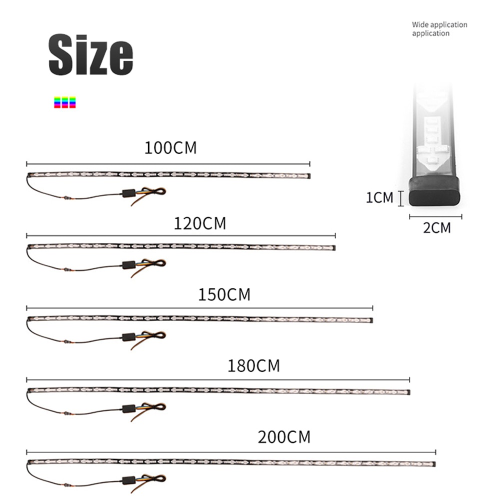 Dải Đèn Led Cảnh Báo Dừng Gắn Đuôi Xe Hơi Jeep Trailer 9V-30V