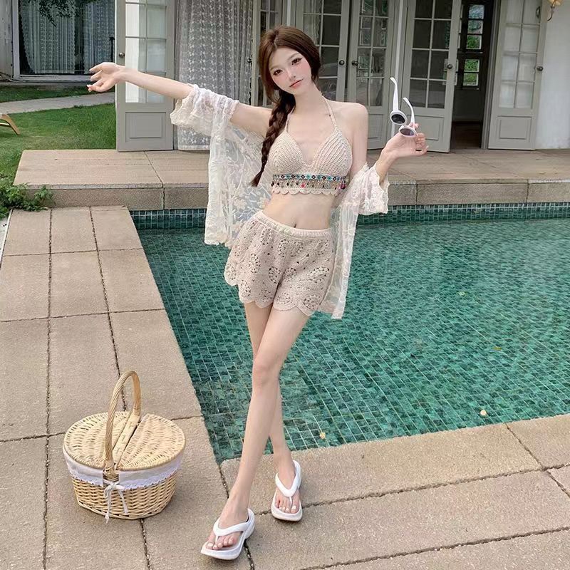 ☘️Sét 3 Món Đồ Bơi Ren Bikini Đi Biển Mới Nhất Hè 2023