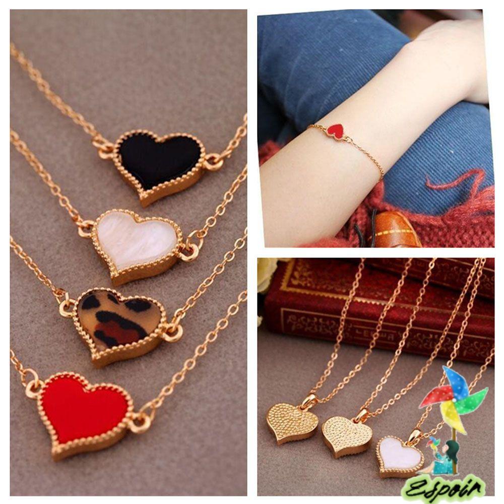 ESPO Vòng cổ Hợp Kim Mặt Hình Trái Tim Thời Trang Cho Nữ