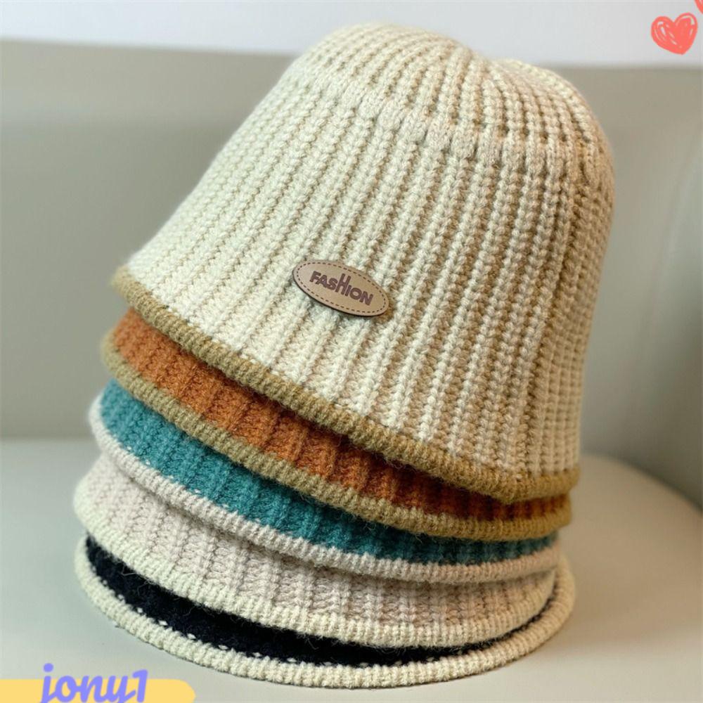 JONYE Mũ Bucket Dệt Kim Phong Cách Retro Cho Nữ
