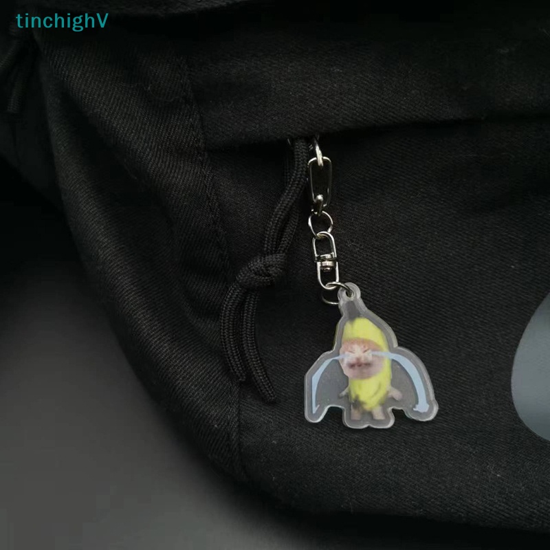[TinchighV] Móc Khóa Xe Hơi / Túi Xách Hình Mèo Khóc Chuối Vui Nhộn 2023