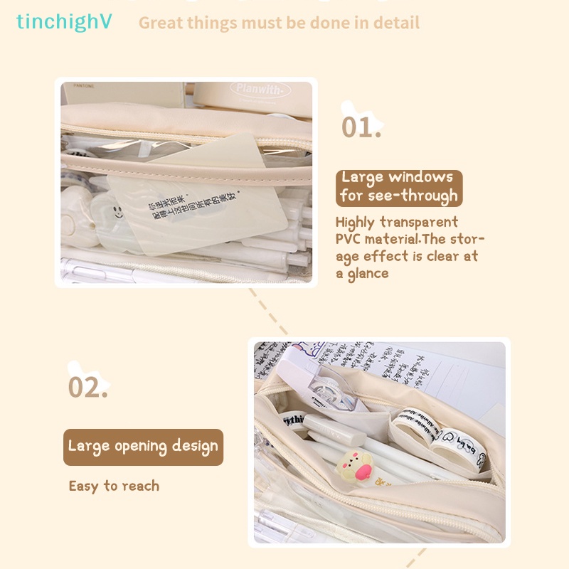 Túi Đựng Bút Bằng Vải Canvas Hai Mặt Màu Macaron Sáng Tạo