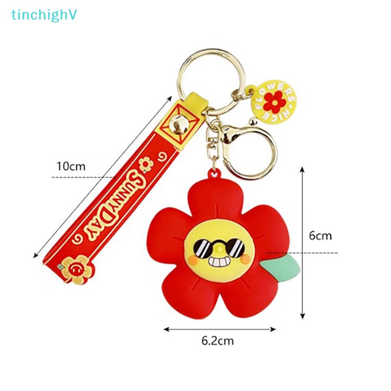 [TinchighV] Móc Chìa Khóa Hình Bông Hoa Hoạt Hình Vui Nhộn Hợp Thời Trang Dành Cho Cặp Đôi Đi Học [Mới]