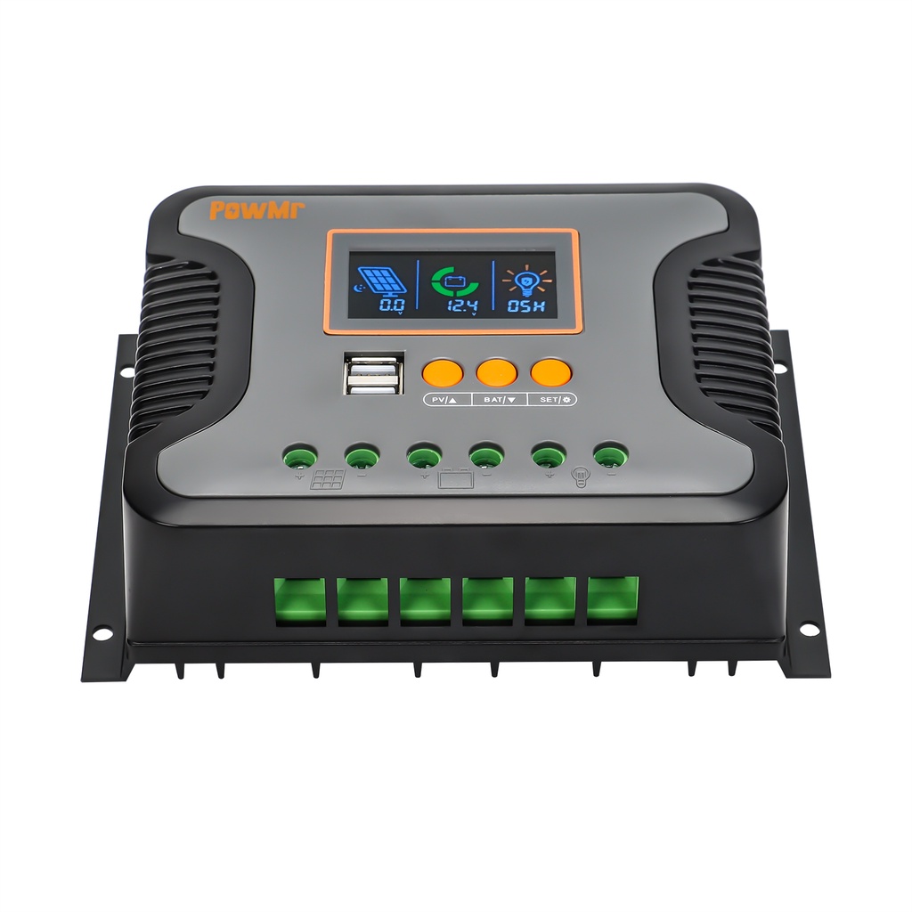 Bộ Điều Khiển Sạc Năng Lượng Mặt Trời Sản Phẩm Mới PWM 30A 12V/24V/36V/48V Tự Động Nhận- Mẫu Mới.
