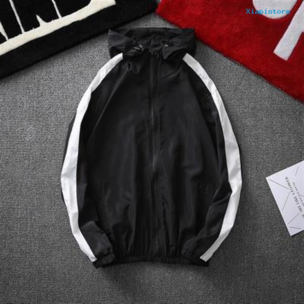 [XI] Áo Khoác Nam Dài Đến Giữa Bắp Chân Dáng Rộng Màu Sắc Tương Phản Thời Trang Xuân Thu