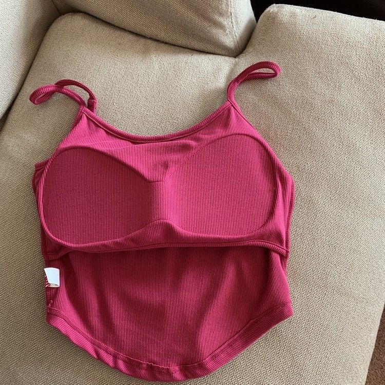 Milyfashion Áo Ngắn Hai Dây Có Đệm Ngực Màu Trơn Và Lưng Đẹp Quyến Rũ Cho Nữ