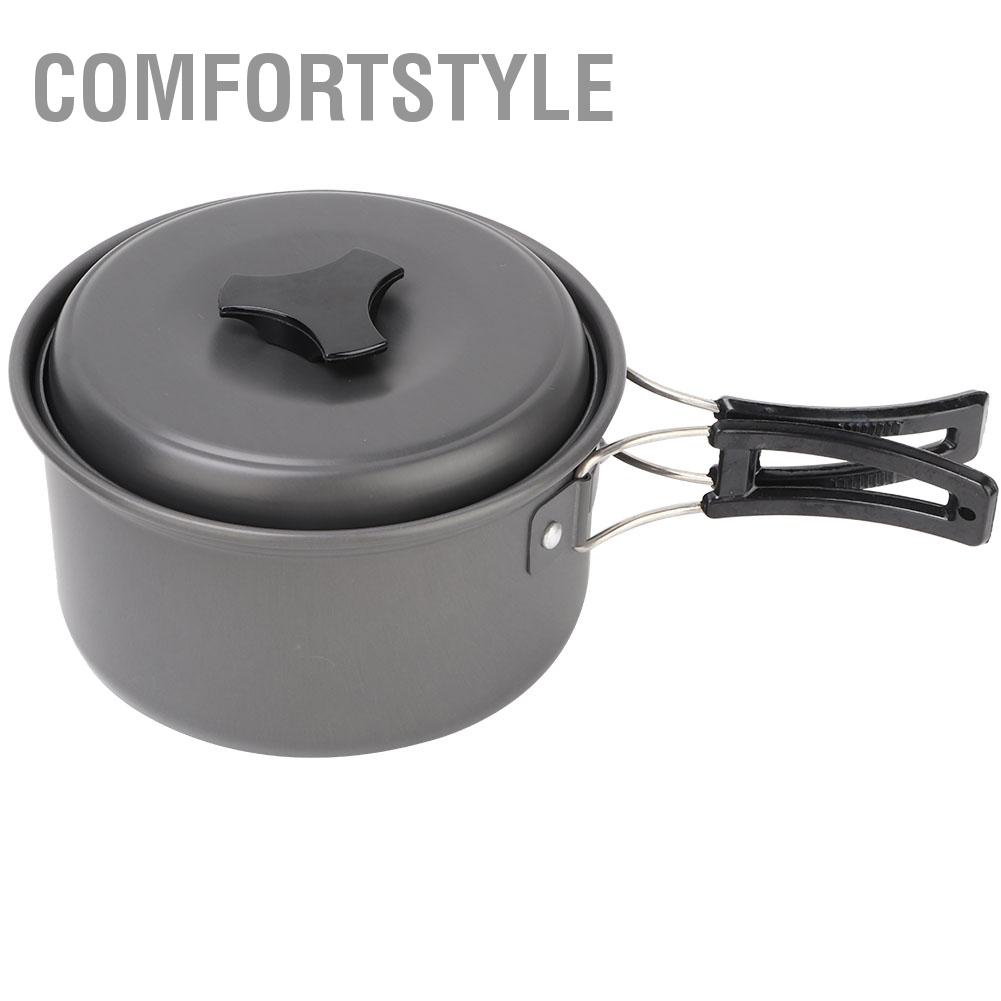 Comfortstyle 1-2 Người Ngoài Trời Chảo Gấp Di Động Hợp Kim Nhôm Nồi Dã Ngoại Đi Bộ Đường Dài Cắm Trại