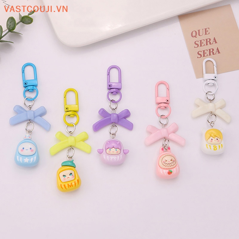 Móc Khóa Hình Búp Bê VASTJI 3D Bằng Nhựa Resin Dễ Thương Trang Trí Ba Lô / Túi Xách / Quà Tặng Cho Bạn