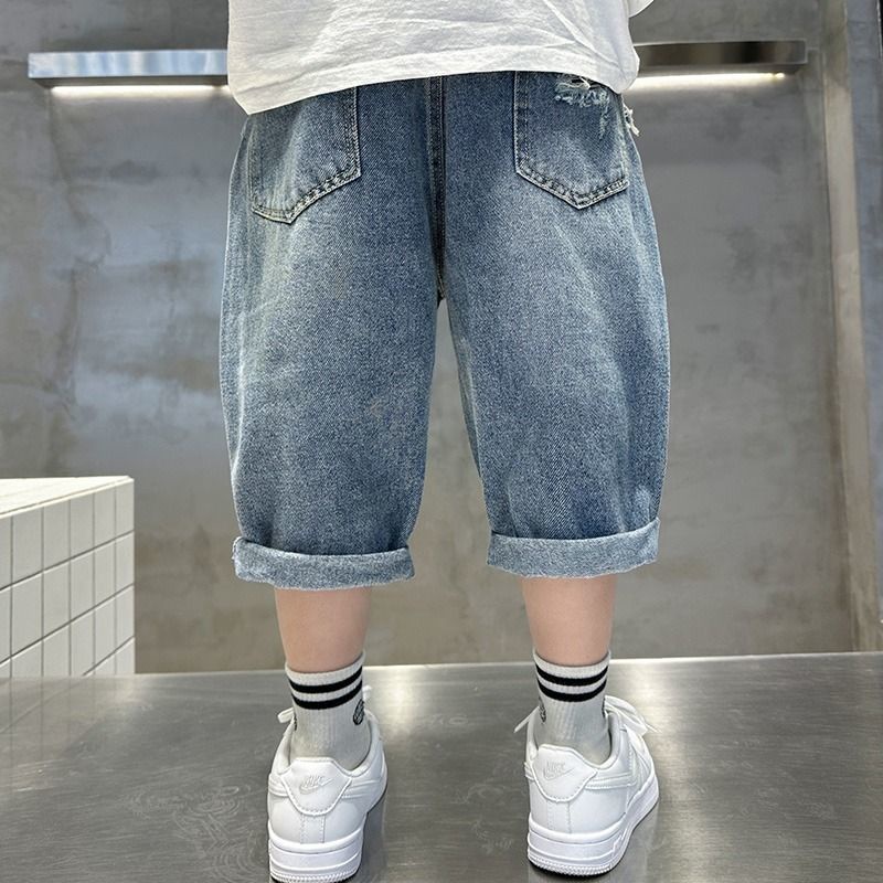 Quần Short Denim Thời Trang Mới Cho Bé Trai 5-6 - 7-8 - 9-10 - 11-12 - 13-14 Tuổi 2023