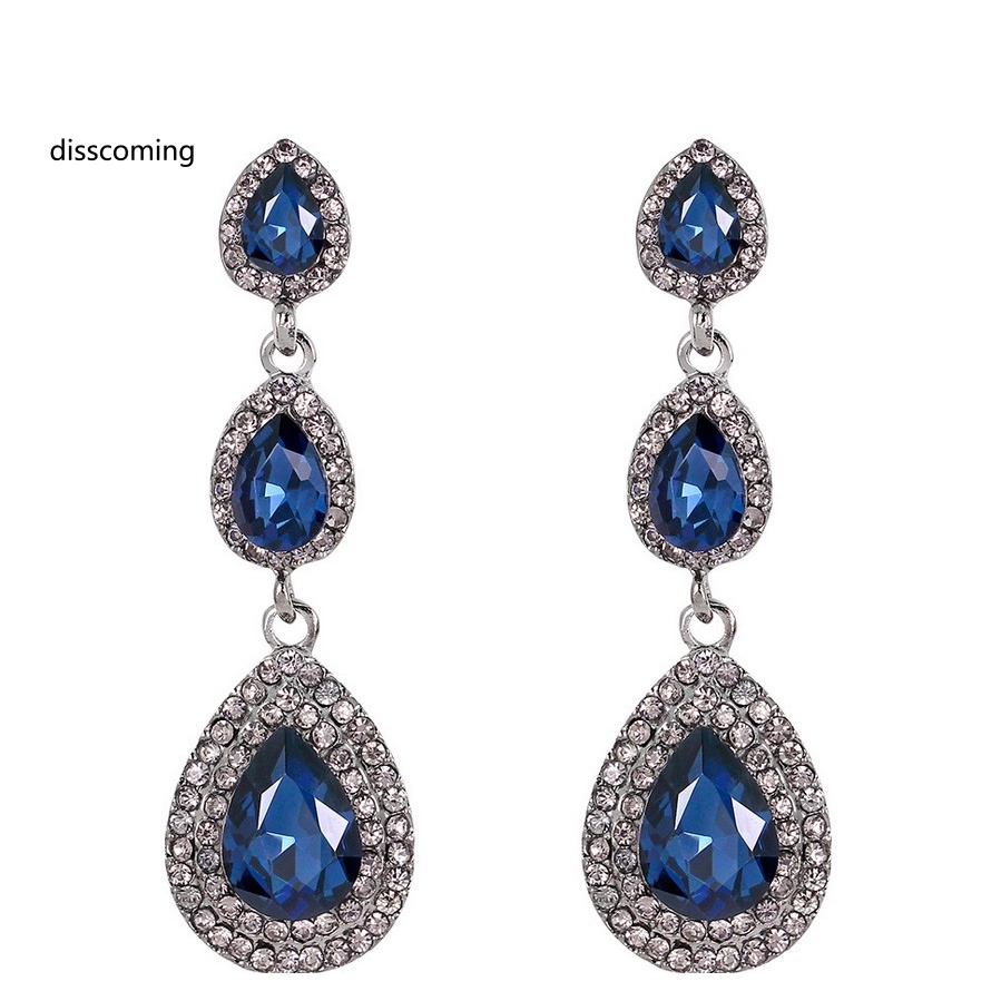 Áo Thun Tay Ngắn In Chữ SL| Bông Tai Hình Giọt Nước Phong Cách Âu Mỹ Thời Trang