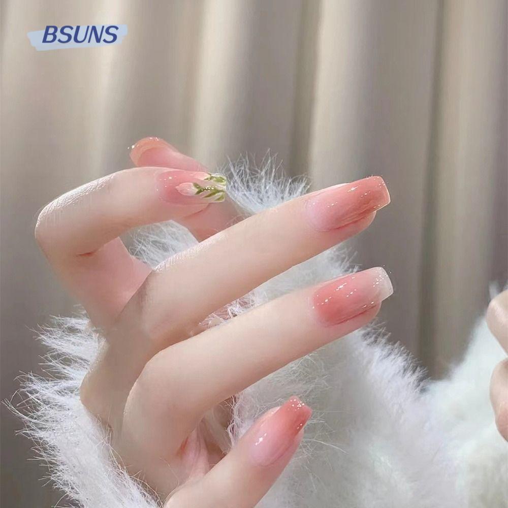 BSUNS Bộ Móng Tay Giả Bằng Acrylic Thời Trang Cho Nữ