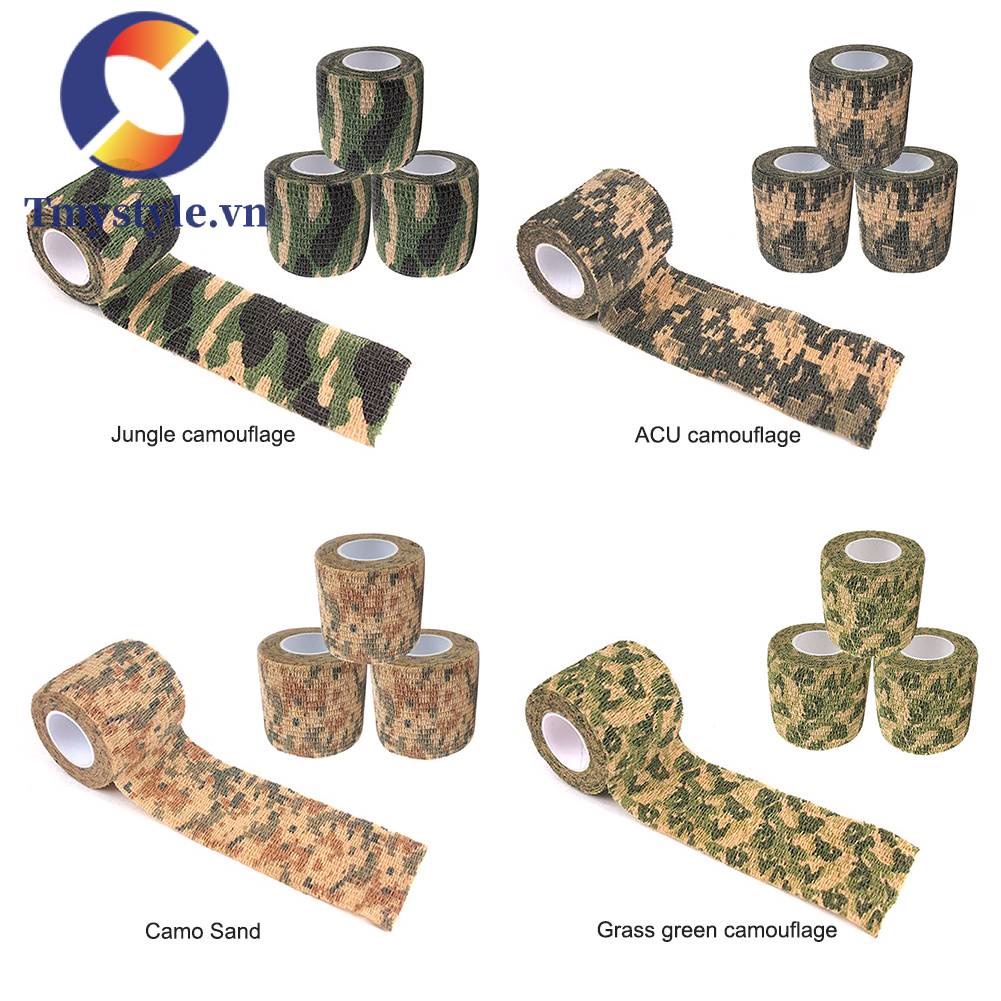 4 Cuộn Băng Dán Tự Dính Hoạ Tiết Lính 4.5m