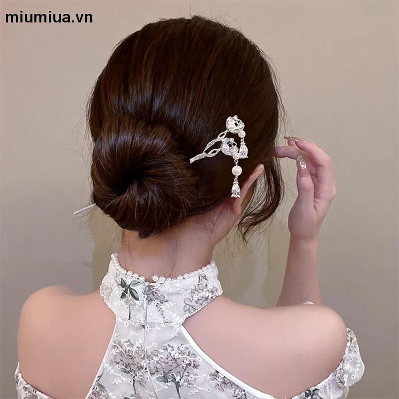 miumiuaTrâm Cài Tóc Đính Tua Rua Phong Cách Trung Hoa Cổ Điển Cho Nữ