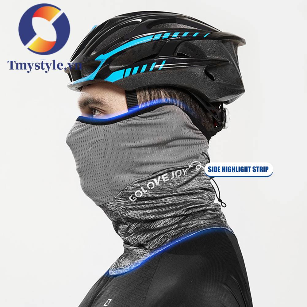 Khăn Choàng Cổ Kiêm Khẩu Trang Chống Tia UV Bằng Vải Lụa Lạnh Dành Cho Nam Nữ