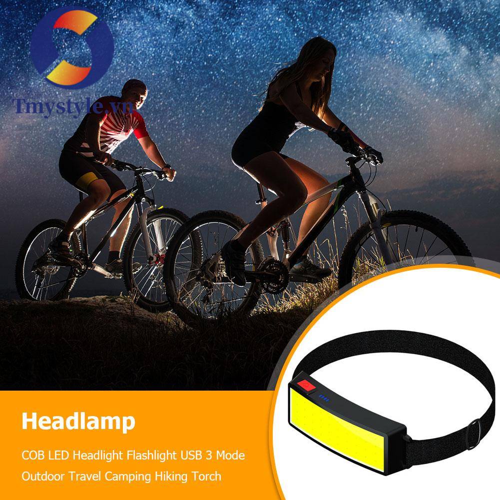 Đèn Pin Đeo Trán 3 Chế Độ Kèm Sạc USB Tiện Dụng