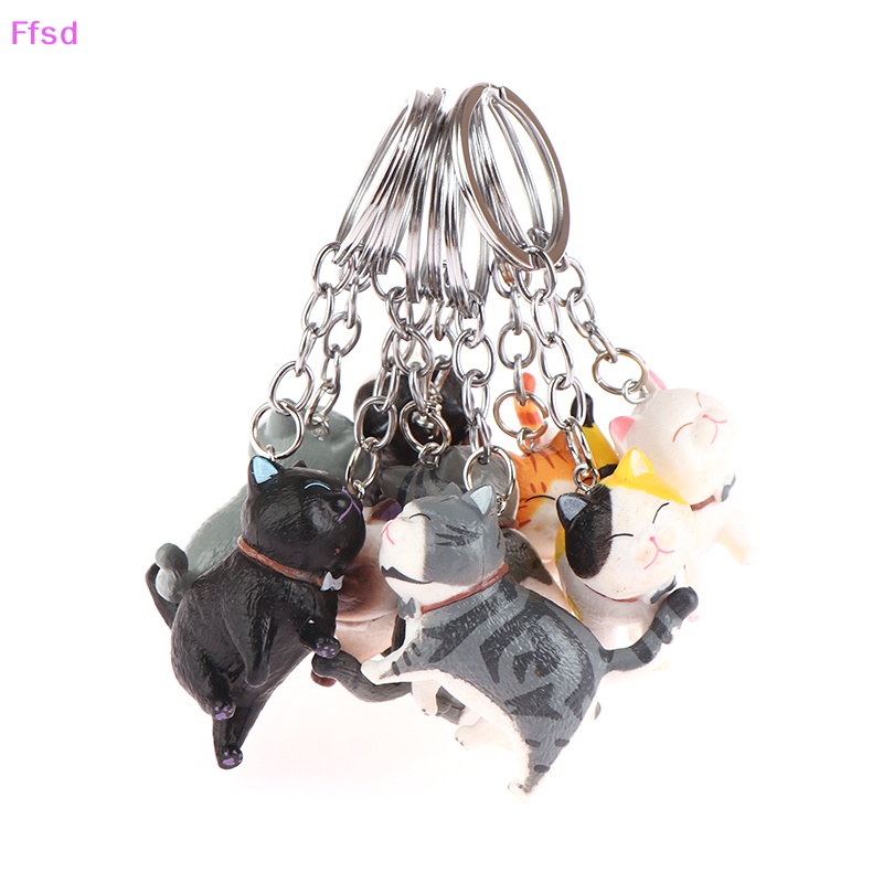 {Ffsd} Móc Chìa Khóa Xe Hơi / Túi Xách Hình Mèo Hoạt Hình Dễ Thương DIY