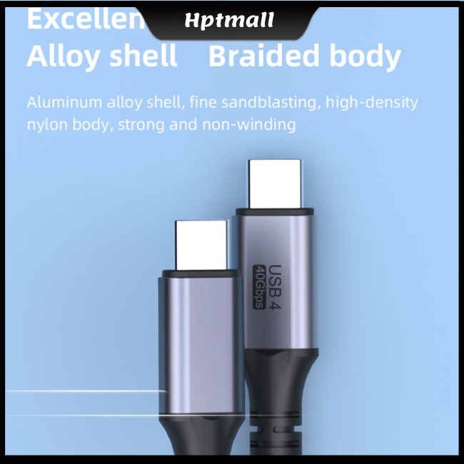 Dây Cáp Sạc Nhanh Usb4.0 40gbps Type C Sang Type C Pd3.1 240w 8k 60hz Tương Thích Với Ps5 Nintendo Switch