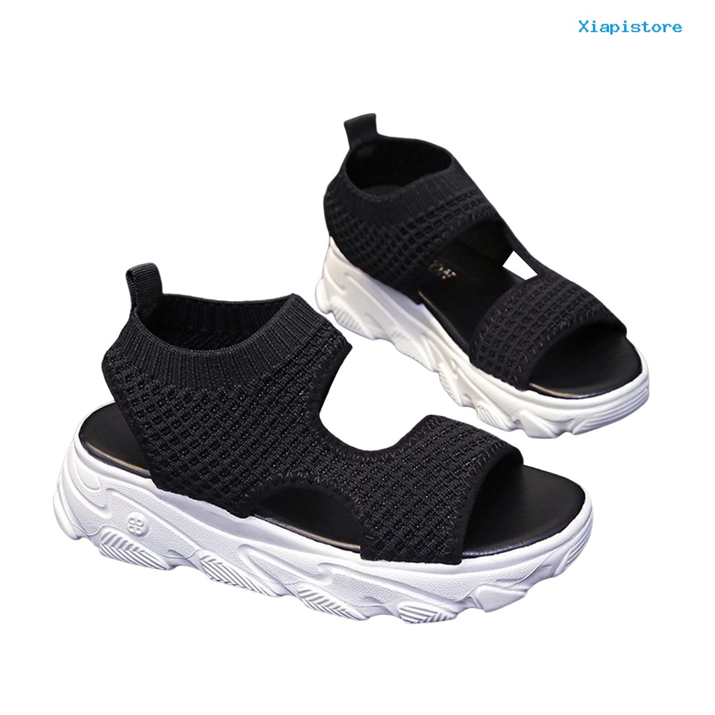1 Đôi Sandal Hở Ngón Bằng Vải Lưới Thoáng Khí Chống Trượt Phong Cách Thể Thao Thời Trang Mùa Hè Dành Cho Bạn Nữ