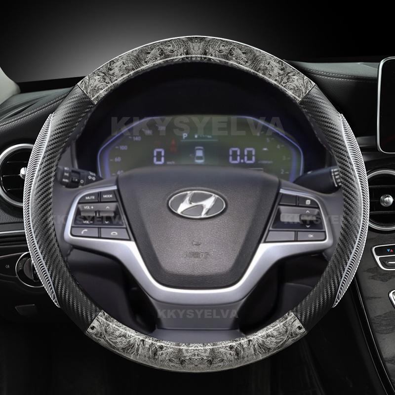 Vỏ Bọc Vô Lăng Họa Tiết Vân Gỗ Cho Hyundai Elantra 4 2016-2018 Solaris 2017 Accent Verna 2018