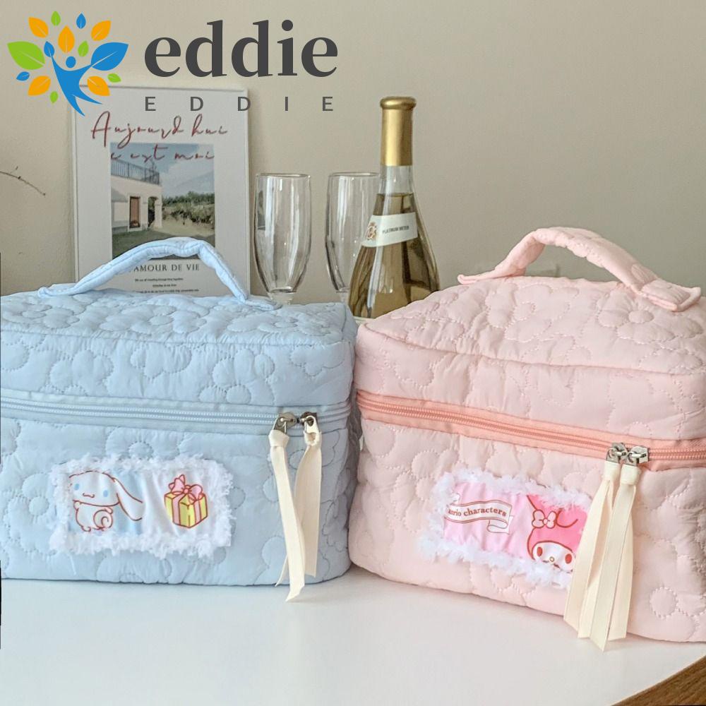 26EDIE Túi Đựng Mỹ Phẩm Có Khóa Kéo Họa Tiết Hoạt Hình Phong Cách Hàn Quốc