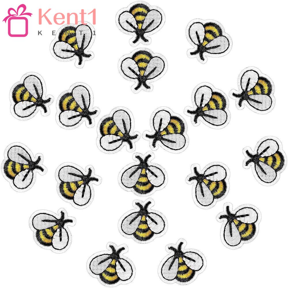 KENT1 Sticker Ủi Thêu Hình Con Ong Bằng Vải Không Dệt