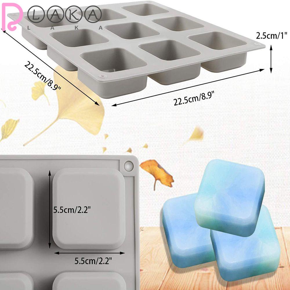 LAKAMIER Khuôn Silicone Làm Xà Phòng 3D 9 Ngăn Tiện Lợi