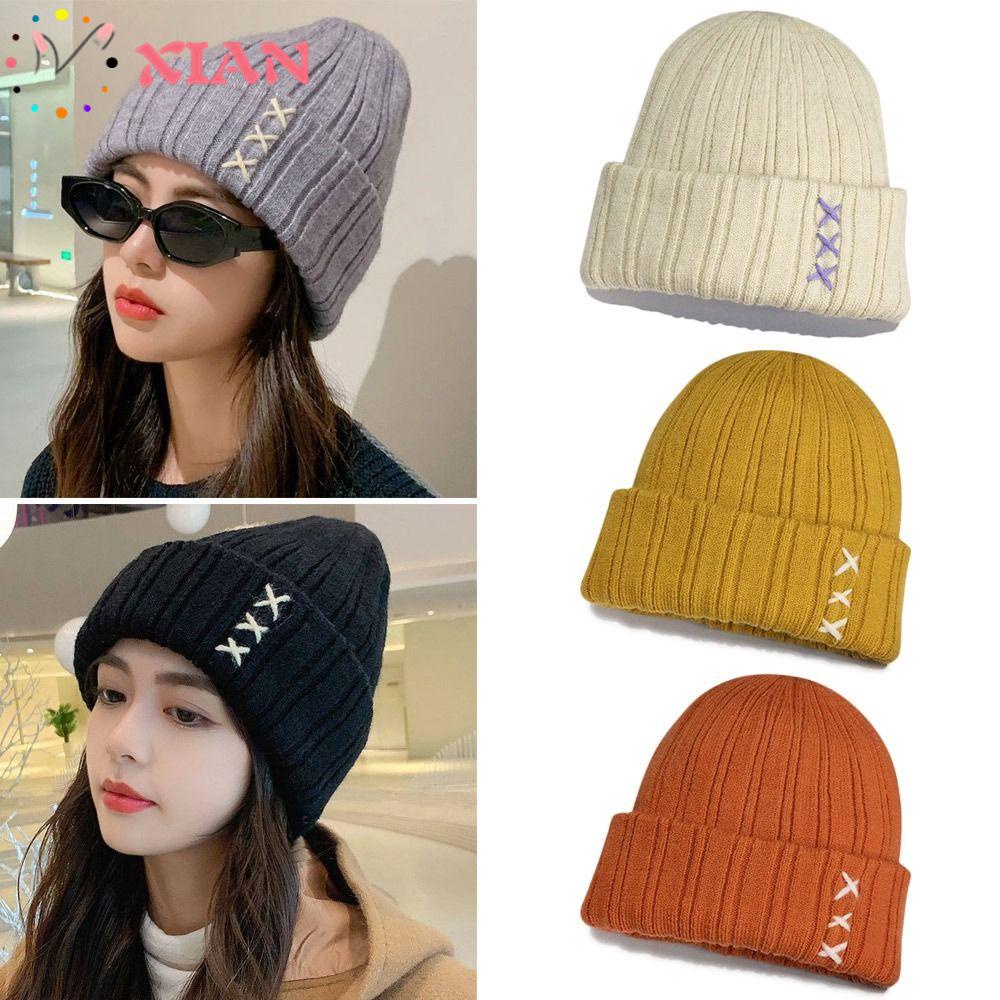 XIANTIN Mũ Dệt Kim Chống Gió Ấm Áp Nhiều Màu Sắc Phong Cách Hip Hop