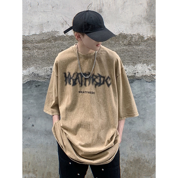 Áo Thun Nam Tay Ngắn In Chữ Phong Cách Hip Hop