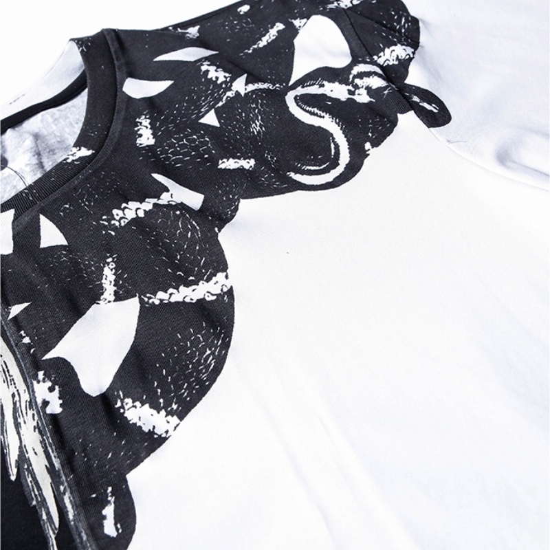 Ma-rc-lo- BEL-ONG Áo Thun Tay Ngắn Màu Sắc Thời Trang Đường Phố Chất Lượng Cao