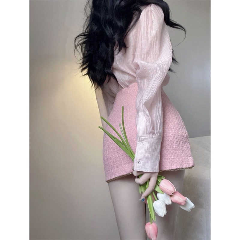 Áo Khoác Cardigan Mỏng Tay Dài Chống Nắng Phối Dây Rút Màu Hồng Thời Trang Quyến Rũ Cho Nữ