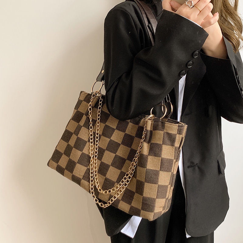 Túi Xách Canvas Sức Chứa Lớn Kiểu Dáng Đơn Giản Thời Trang Dành Cho Nữ