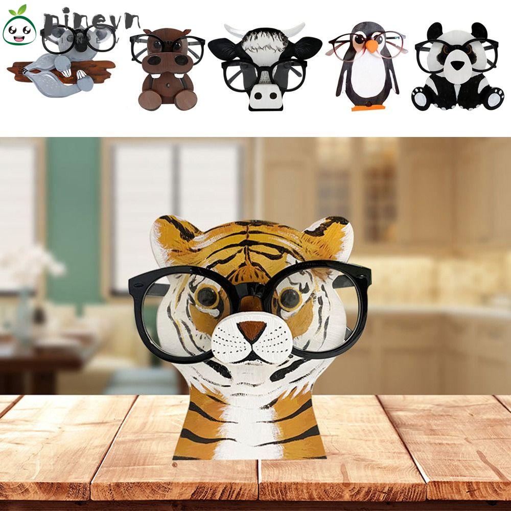 PINEVN Giá Đỡ Trưng Bày Mắt Kính Bằng Gỗ Hình Động Vật Độc Đáo