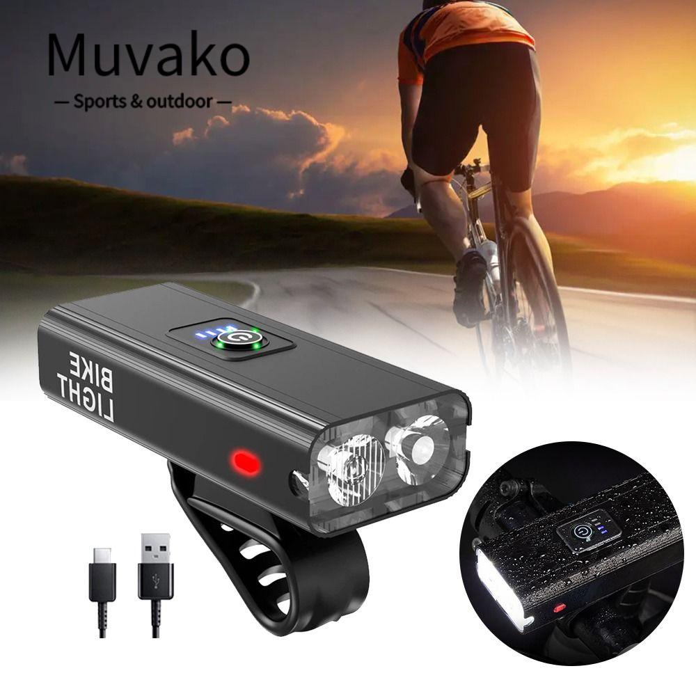 MUVAKO Đèn Pha Xe Đạp Địa Hình Sạc USB MTB Chất Lượng Cao