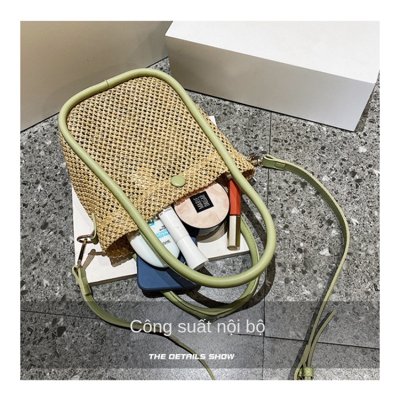 "Túi Xách Rơm Mùa Hè Hợp Thời Trang Phong Cách retro Cho Nữ 2023 "