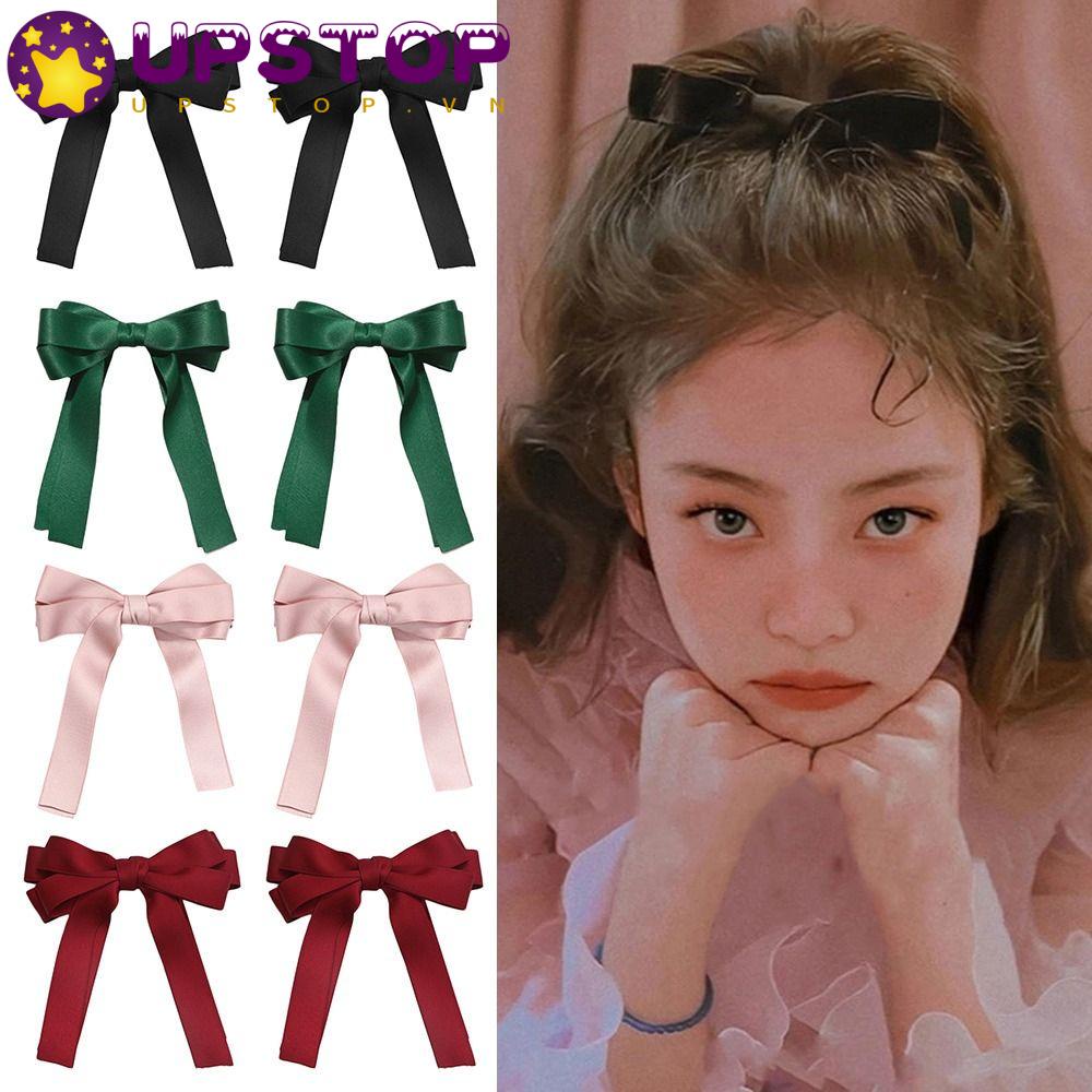 UPSTOPVN Bộ 2 Kẹp Tóc Nơ Thời Trang