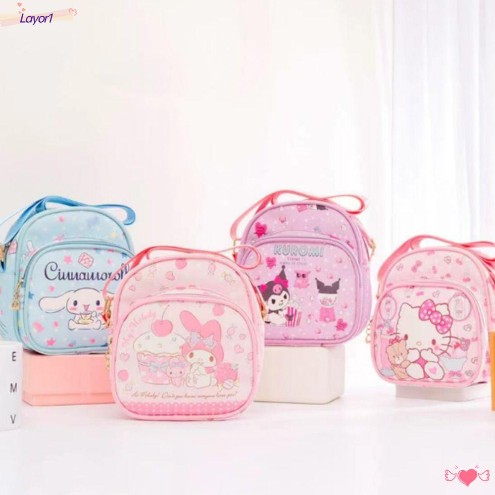 LAYOR1 Túi Đeo Vai Mini Họa Tiết Hoạt Hình Melody Cinnamon Melody Dễ Thương Cho Bé Gái