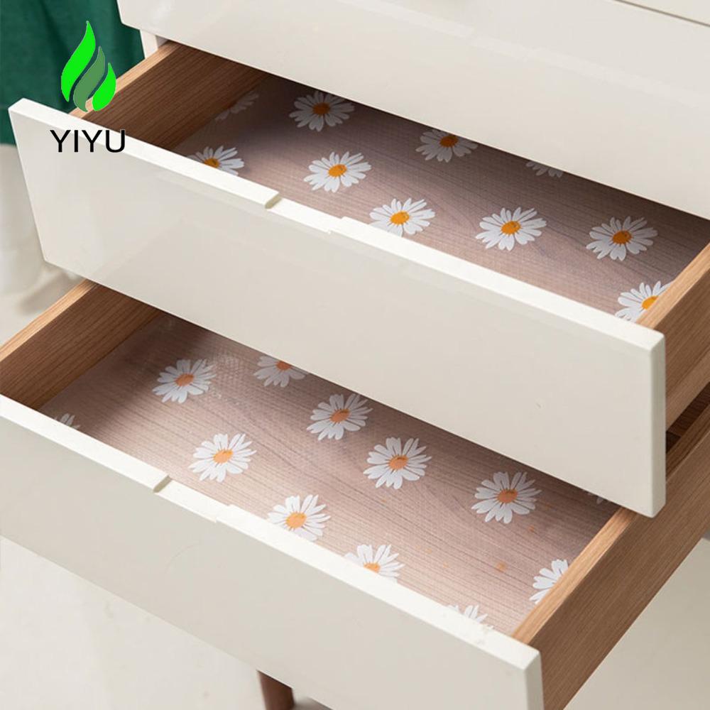 YIYU Thảm Lót Ngăn Kéo Tủ Lạnh Chống Thấm Nước / Dầu Họa Tiết Hoa Cúc Xinh Xắn