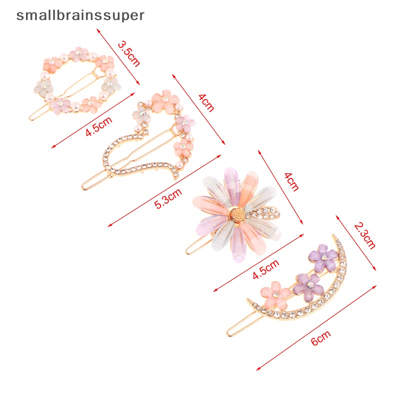 Kẹp Tóc Nhỏ Hình Hoa Mặt Trăng Đính Đá Cho Nữ SBS
