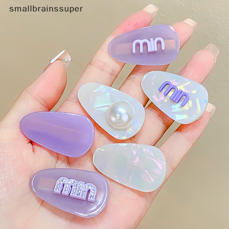 Kẹp Tóc Nhỏ Màu Tím Hình Giọt Nước Đơn Giản Thời Trang Cho Nữ SBS