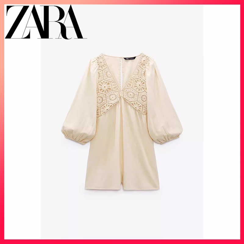 Zara Áo liền quần Cổ Chữ V Dáng Rộng Thời Trang Dành Cho Nữ