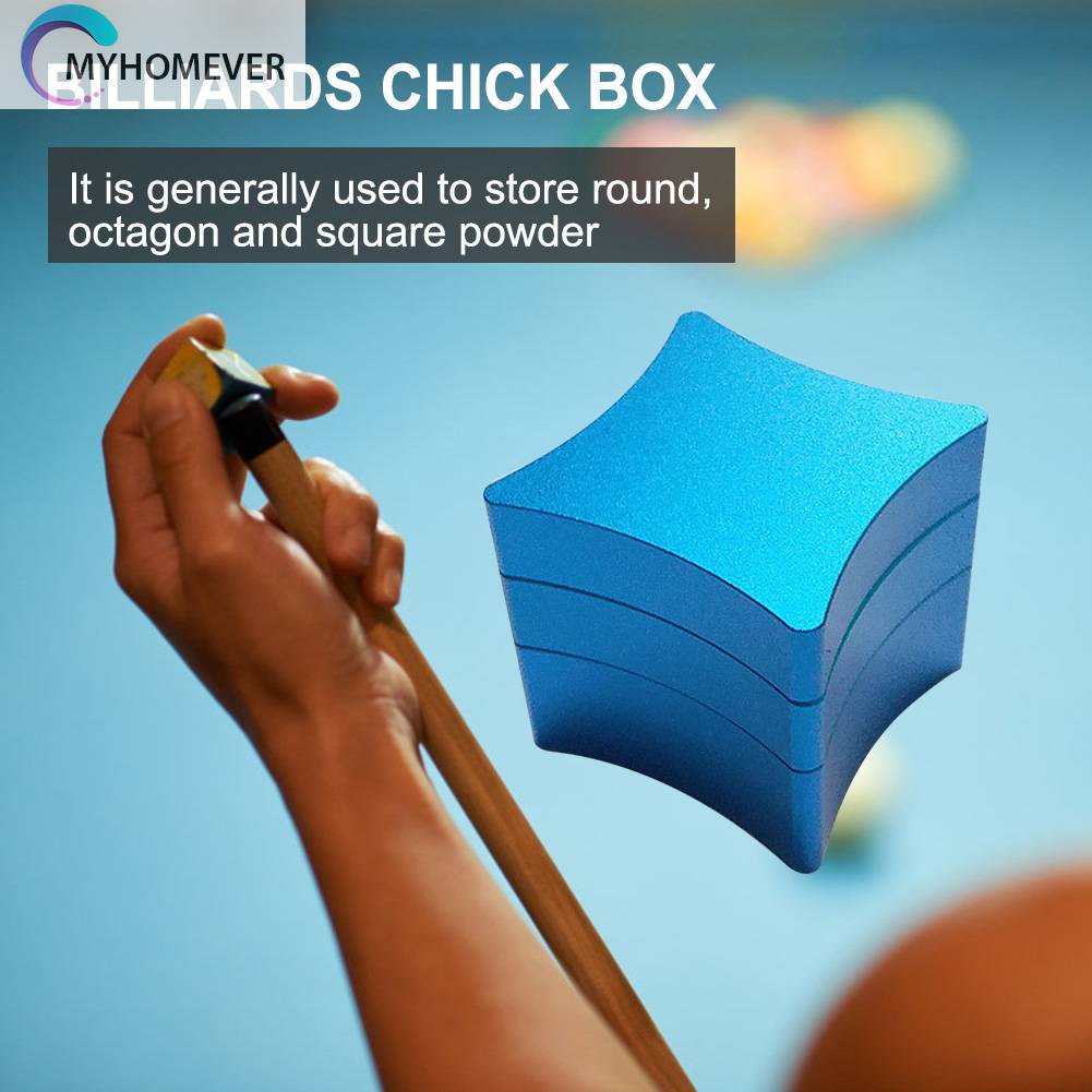 Hộp Phấn Đánh Bida Kim Loại 3 Tầng Siêu Bền Tiện Dụng