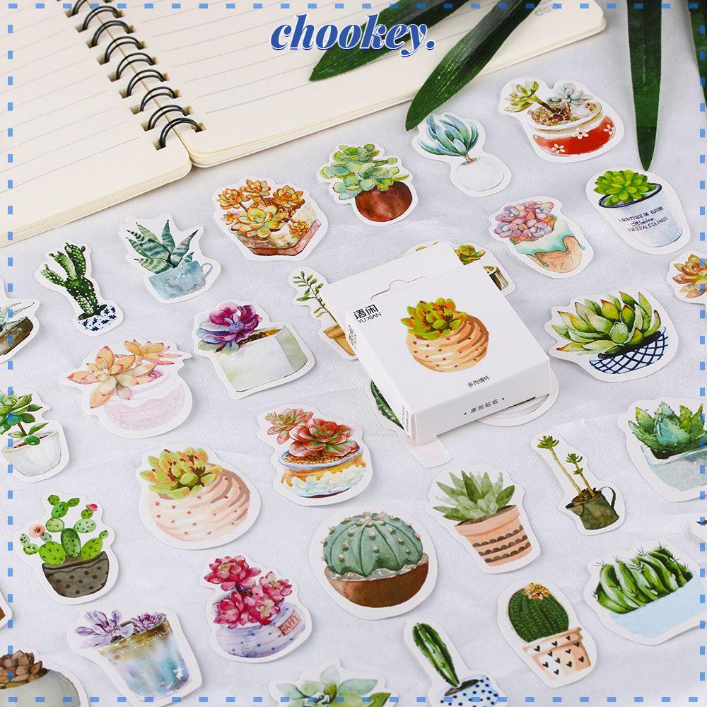 Hộp 50 Miếng Dán Hoạt Hình Trang Trí Sổ Tay